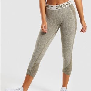 Gymshark Flex Crop Legging Khaki